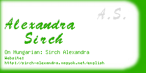 alexandra sirch business card